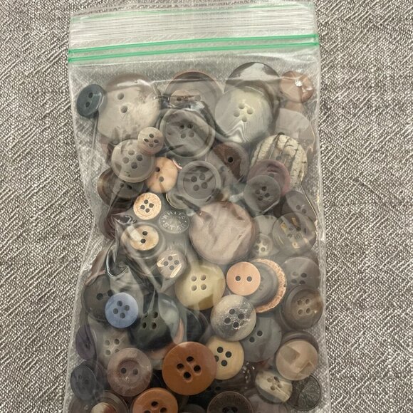 Lot of Brown and Other Colors Mixed Button Sizes Crafts Sewing... - Picture 3 of 4